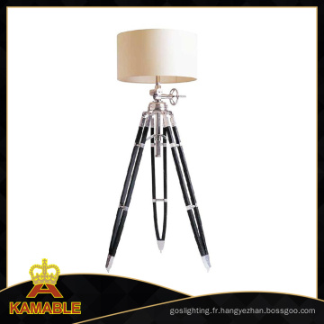 Hot Sell Wood and Aluminium Base Tripod Floor Lamp (F715L)